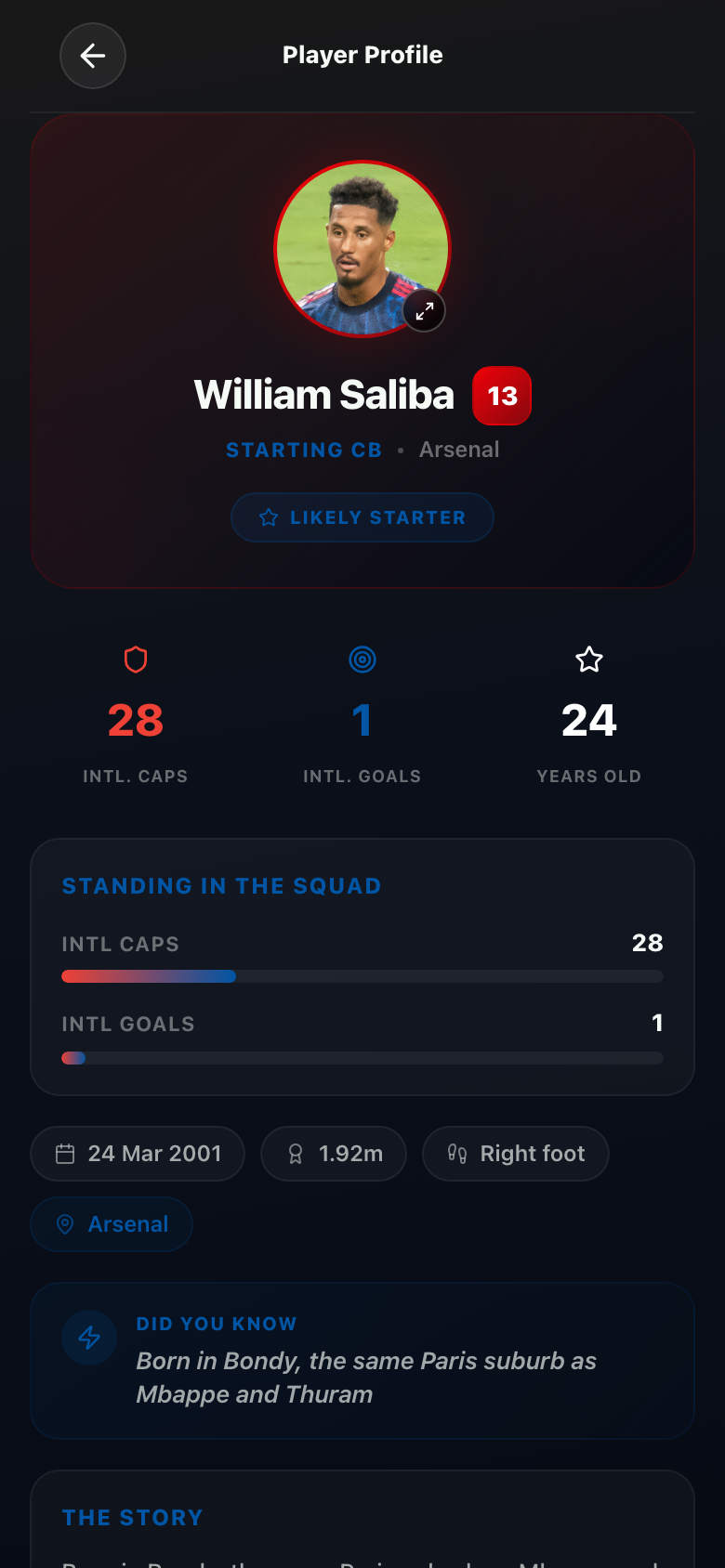 Player profile
